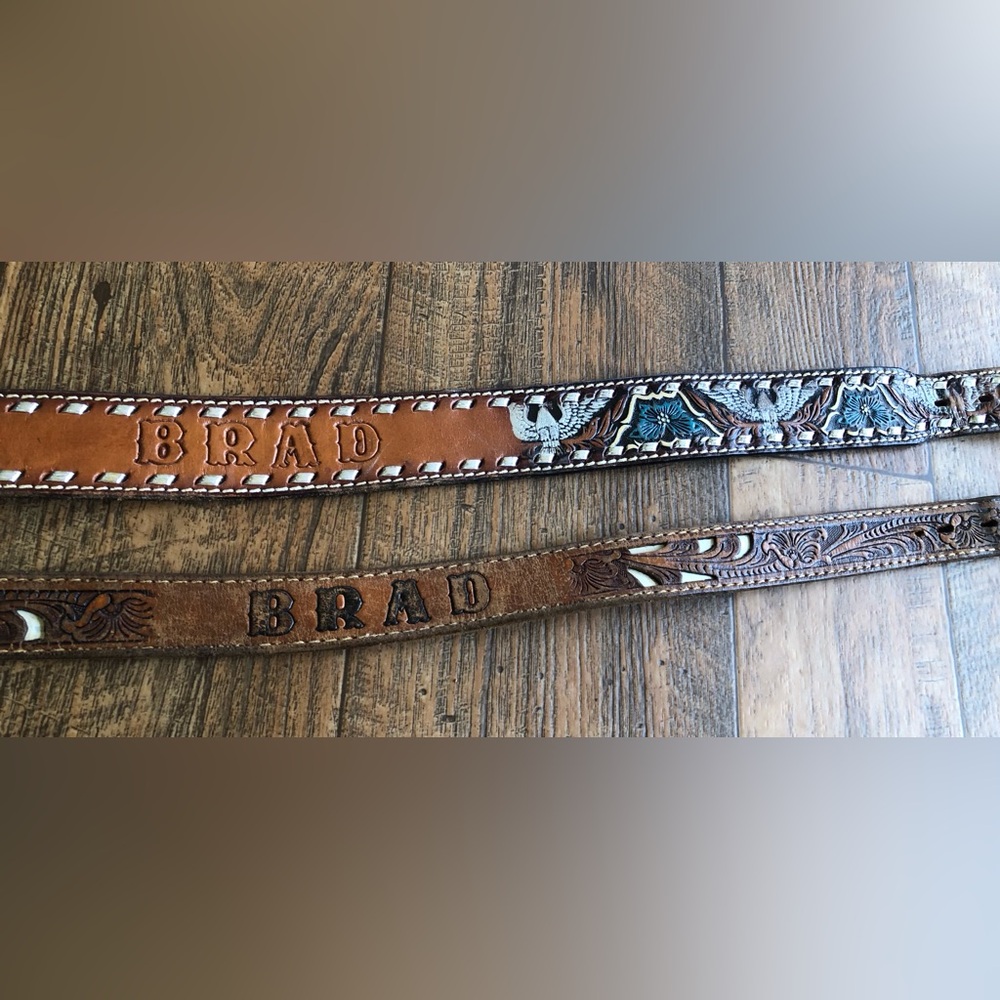 Youth Cowboy Belt Genuine Leather Tony Lama Western Eagle “Brad” Pony Express